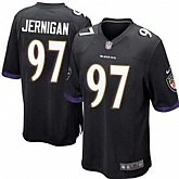 Nike Men & Women & Youth Ravens #97 Jernigan Black Team Color Game Jersey,baseball caps,new era cap wholesale,wholesale hats